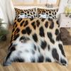 Animal Fur Pattern Duvet Cover Set Tiger Lion Cow Leopard Polyester Comforter Cover With Pillowcase King Queen Size Bedding Set