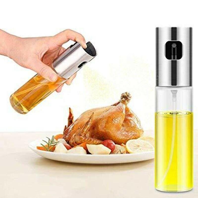 Elegant Stainless Steel Olive Oil Dispenser With Leakproof Pump And Rustresistant Design For Bbq And Cooking