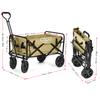 Collapsible Outdoor Utility Wagon Portable Folding Camping Cart for Sporting Events Beach Park