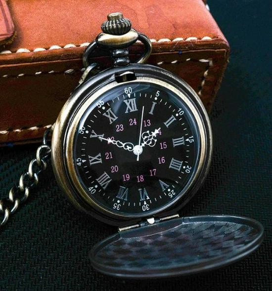 Карманные часы из вольфрамовой стали в антикварном стиле с арабскими цифрами, полированный откидной дизайн, доступны в 4 цветах