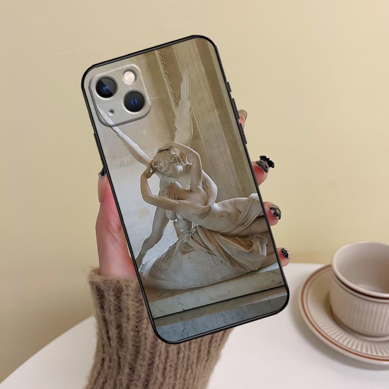 Художественный чехол для телефона с изображением ангела Амура для iPhone 16 Pro Max 14 13 12 11 15 17 Pro Max mini Plus 16e 17 Air Cover Funda