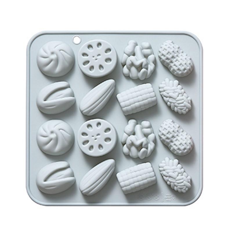 Reusable 3D Nut Silicone Mold with Heat Resistance Perfect for Confectionery Baking