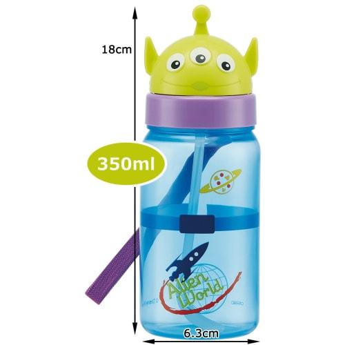 Skater Straw Bottle Die Cut Water Bottle with Straw Alien Toy Story Disney 350ml PBS3STD