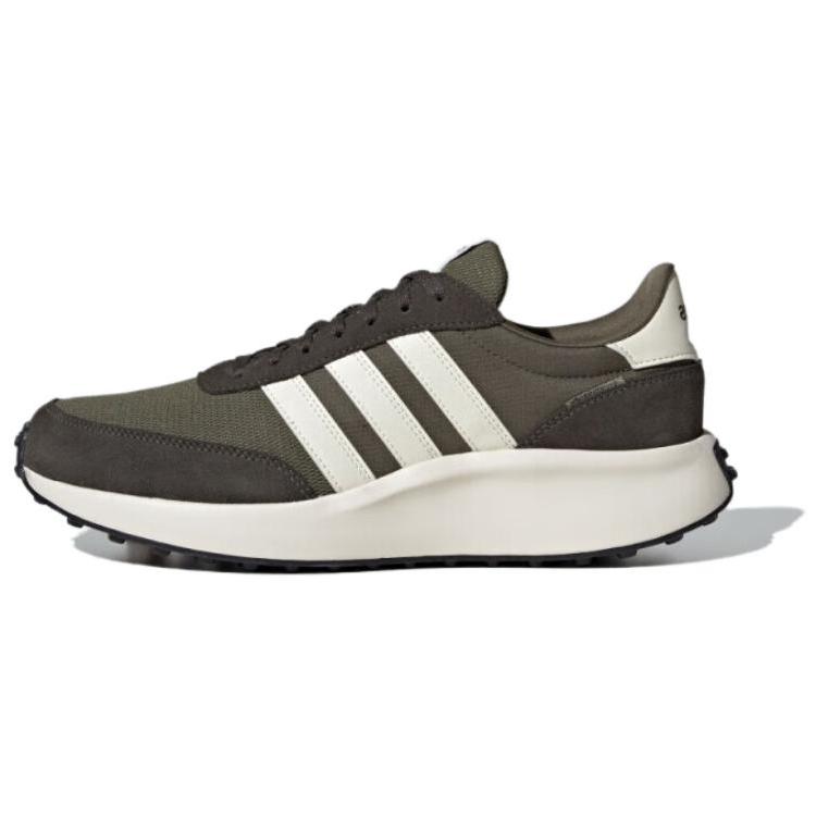 adidas Кроссовки Run 70S Нескользящие Износостойкие Низкие Повседневные Для Бега Мужские Оливково-Зеленые ID1289