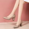 Fashion Pointed Toe Square Heel Shoes for Women Comfortable Work Casual Comfortable Women's Shoes Female Plus Size 42 Pumps