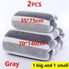 2PCS Bath Towel Striped Pattern Thickened Absorbent Towel Set Soft Face Towel for Home Bathroom Spa Quick Drying Microfiber