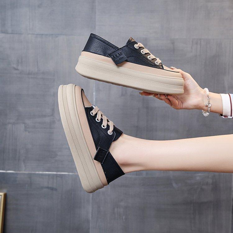 Маленькие белые туфли с мягкой подошвой, женская обувь на толстой подошве, весна 2025, новая модная дышащая универсальная повседневная обувь