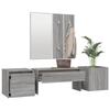 VidaXL Ensemble de Meubles de Couloir Banc d'Entrée Boîte de Rangement Miroir de Coiffeuse Porte-manteau Sonoma Gris Bois 3120201
