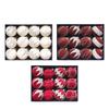 12 Pieces Velvet Christmas Balls Elegant Hanging Baubles Decorative Flocked Xmas Decoration for Party Xmas Tree Holiday Home