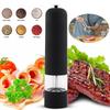 Мельница для перца электрическая кухонная автоматическая мельница для измельчения соли, перца, специй, кунжута, приправы, черного перца, управление одной рукой (АБС-пластик черный)