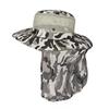 Outdoor Fishing Hat Wide Brim Man Breathable Mesh Fishing Cap Beach Hats Camouflage Sun Uv Protection Shade Hat Gardering Hat