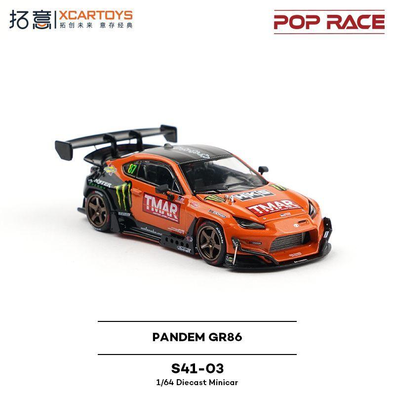 POP RACE 1/64 Simulation Toyota Supercar Collection Ornament PANDEM GR 86 Racing Model Toy Gift