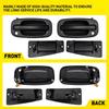 4PCS Black Exterior Door Handles Kit For Chevy GMC Extended Cab Pickup 1999-2006