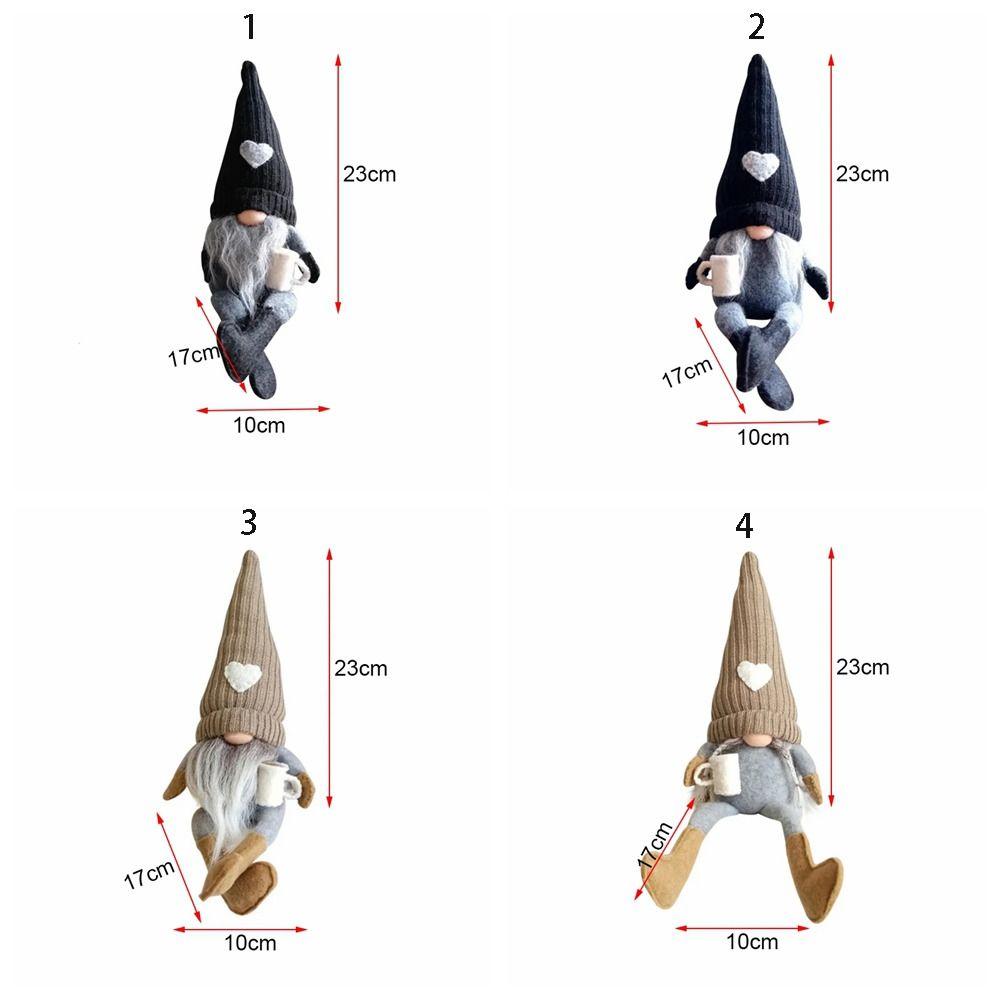 Dwarf Christmas Dwarf Ornament Faceless Doll Gnomes Sitting Doll New Year Gift