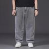 Men's Plus Size Autumn Loose Straight Wide-Leg Elastic Waist Jeans