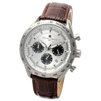Часы Business Analog Chronograph Black Quartz с крестом для часов SSWH [Salvatore Marra] Мужские [Товар]