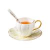 Auratic Magnolia 3-Piece Ceramic Coffee Cup & Saucer Set