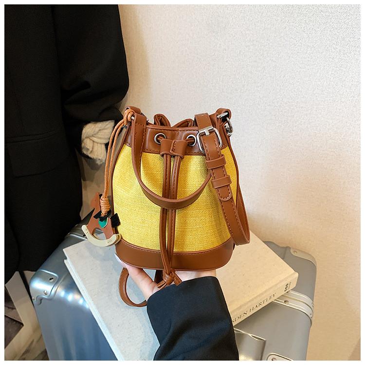 IELGY Ladies Bucket Bag Fashionable All-Match Cross-Body Can Be Carried in Hand