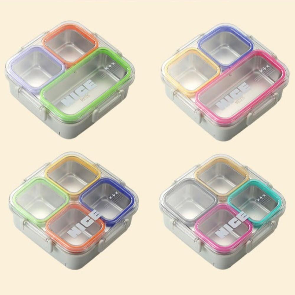 with Fork Spoon Bento Box 304 Stainless Steel Food Container New Divided Lunch Box For Meal Prep