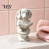 3D-печатная такса-украшение, 3D-фигурка, сидящая на унитазе и читающая книгу, Водонепроницаемый матовый белый декор, Креативная фигурка животного с