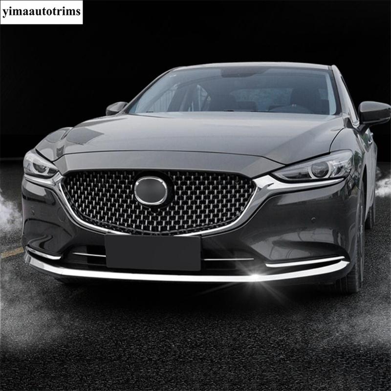 Аксессуары из нержавеющей стали для Mazda 6 - 2024 Автомобиль Передний Бампер Губа Капот Средняя Нижняя Решетка Сетка Полоса Декор Накладка Отделка