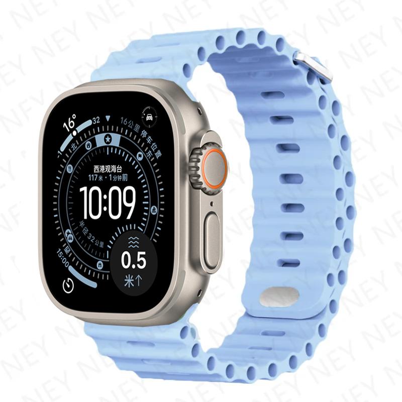 Straps for Apple Watch Band 44mm 40mm 45mm 49mm 41mm 42mm 46mm ocean bracelet correa iWatch series 7 6 3 se 8 Ultra 2 9 10 11