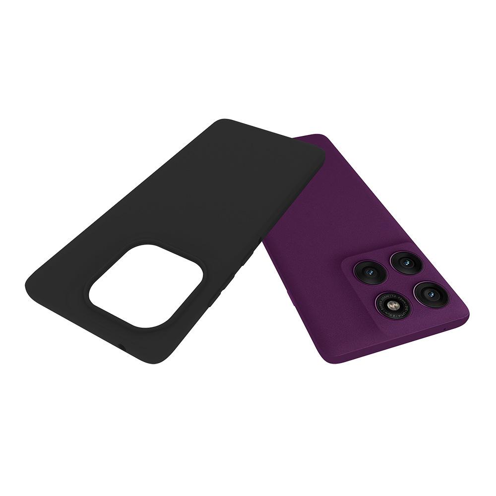 For Motorola Edge 60 Pro 5G TPU Case WANLONFENG MS Series Matte Back Cover with Tempered Glass (Big Hole Lens)