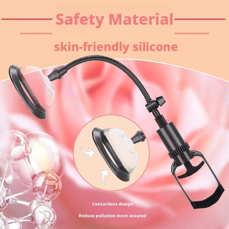 Женская взрослая ручная вакуумная помпа, ингалятор для клитора и влагалища, массажер для груди, стимулятор сосков, увеличенная крышка для ручной помпы