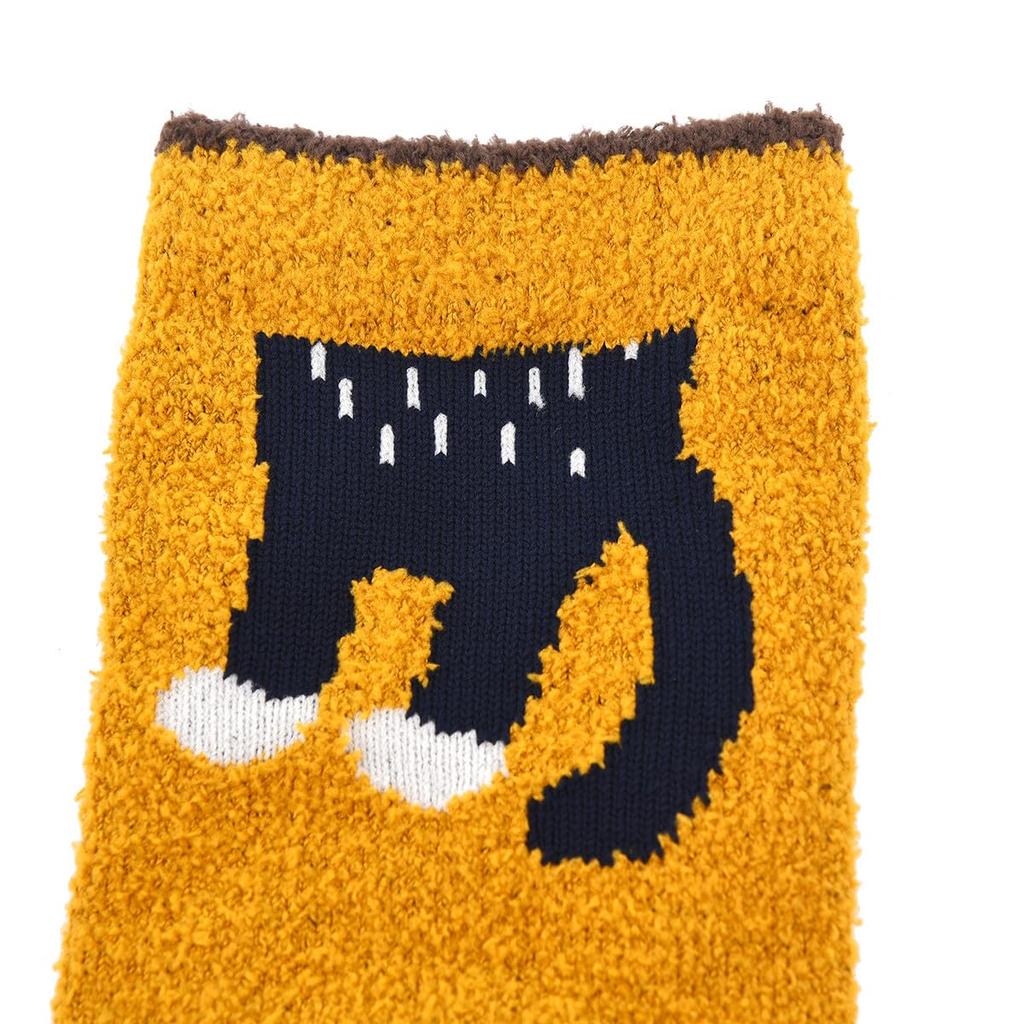 Stylish and cute boucle socks for featuring a Matilda Perfect for nursery Product women, print. teachers. code 23-6724 (#1/MU Mustard).