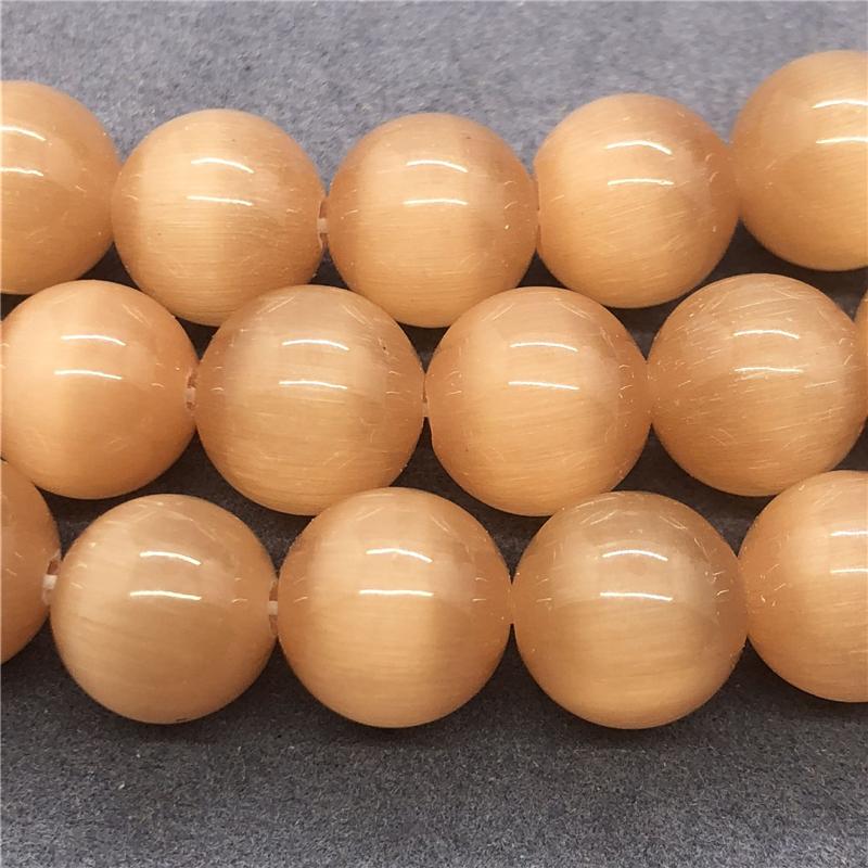 Orange Cat Eye Beads Loose Spacer Charm Beads Jewelry Accessories