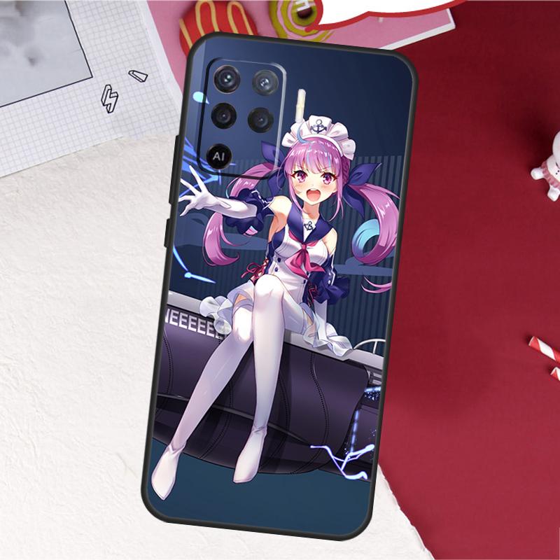 Чехол Hololive Minato Aqua для Oppo A16 A96 A76 A17 A18 A60 A80 A40 A38 A58 A78 A98 A94 A74 A54 A15 A57 A77 A5 Pro