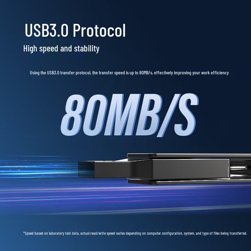 Высокоскоростная USB 3.0 флеш-накопитель Sanfu SF30 с двумя головками и вращающимся корпусом