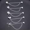 10pcs Multi-Function Magnetic Clothing Clip Non-hole Tassel Chain Cuff-link  Jeans