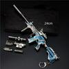 Multiple Styles M416 PUBG Toy Gun Metal Weapon Model Pan Keychain Assemble Parts Alloy Light Key Chain Car Pendant Gift Toy