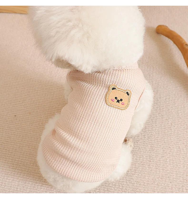 Новая летняя одежда для собак, милый жилет для домашних животных для щенков, дышащий жилет, футболка, костюм, футболка для собак-бульдогов, уличная одежда для домашних животных