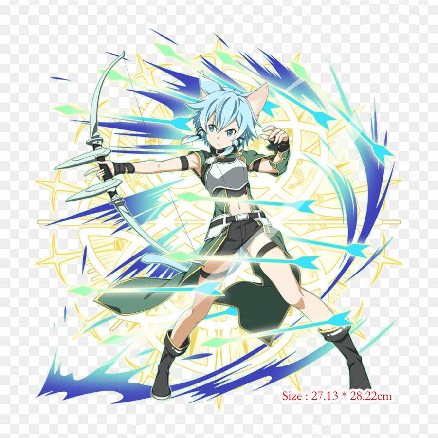 Sinon Ggo Render Sinon Kirito железные нашивки для одежды, наклейки с аппликациями на одежду, термочувствительная нашивка на заказ