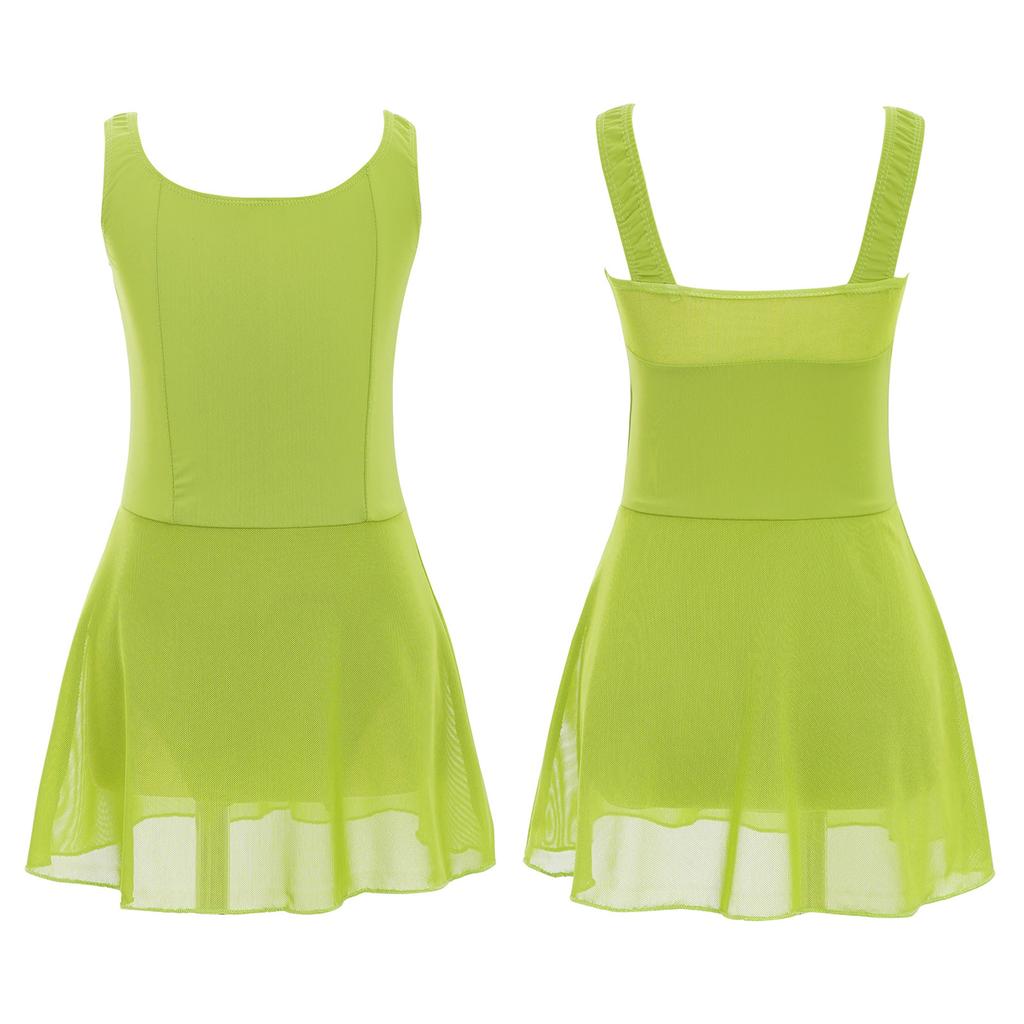 Детская спортивная одежда для девочек, костюм для художественного балета, гимнастики, танцевальная одежда, тренировочная одежда для танцев, однотонное праздничное платье