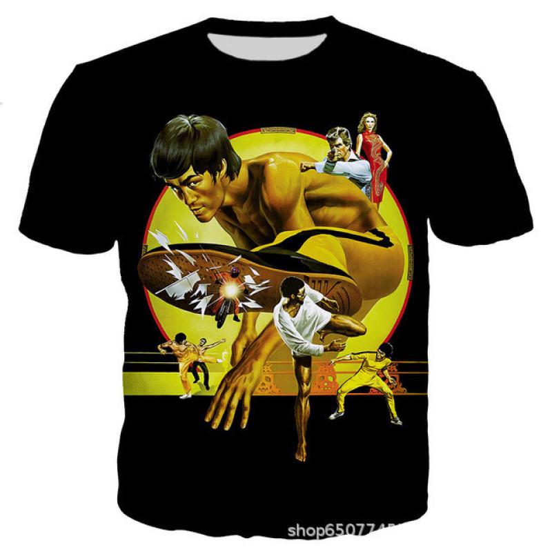 Summer Fashion Kung Fu Series 3D Printed Men's Casual O-Neck Short-Sleeved T-shirt Sportswear Cool Streetwear Oversized Tops