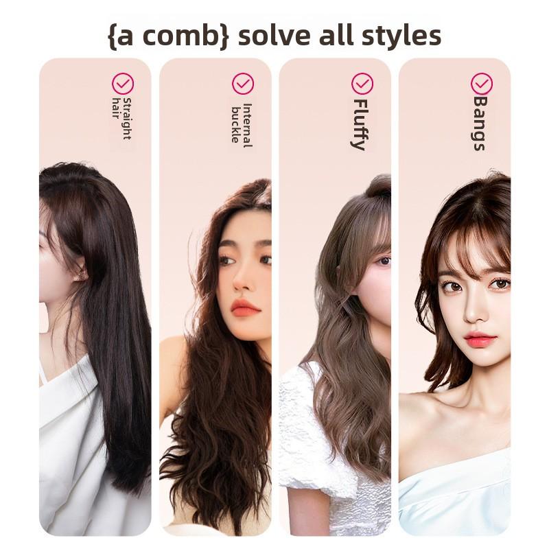 New Household Hair Straightener with Cover Wireless Charging Hair Straightener Curling Hair Portable Hair Straightener Electric Styling Comb