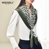 WENSLI Double-Sided Houndstooth Mulberry Silk Scarf