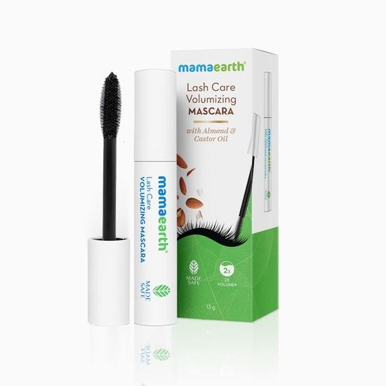 Тушь для ресниц Mamaearth Lash Care Volumizing Mascara с касторовым маслом и миндальным маслом для мгновенного увеличения объема в 2 раза - 13 г