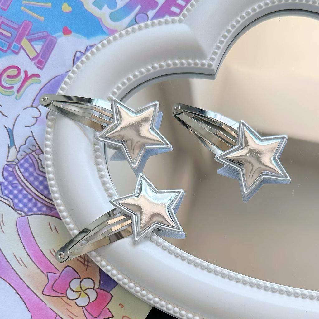 Простые серебряные заколки XINGX BB в корейском стиле, новинка лета, заколка для волос с боковой челкой для девочек, заколка для волос