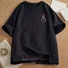 Hand Heart Gesture Print Tshirts For Unisex Summer Casual Fashion Loose Streetwear Tops Crew Neck Short Sleeve Tshirts