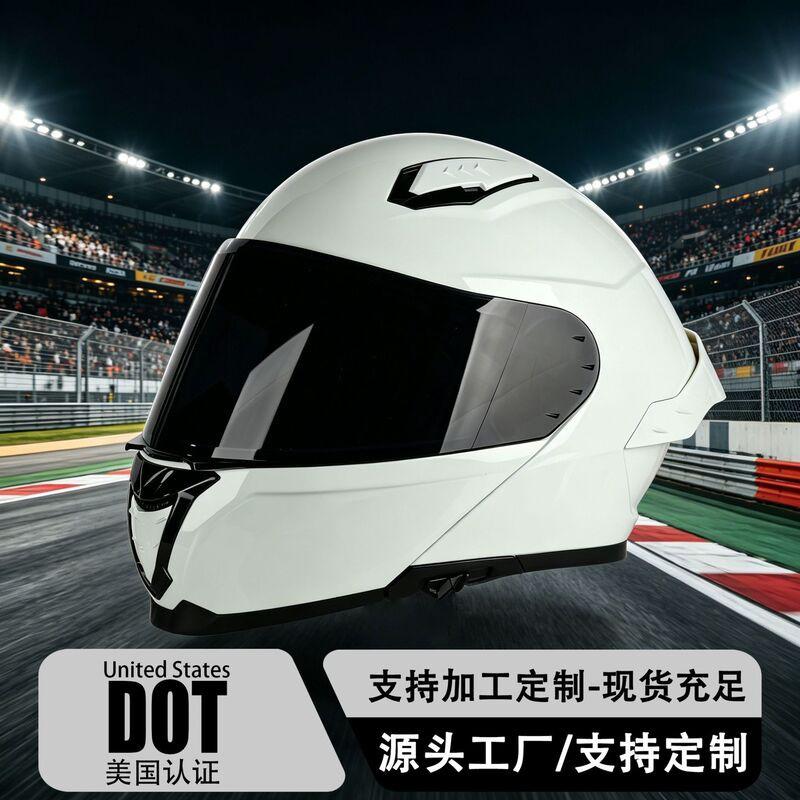 Full Face Motorcycle Helmet With Flip-Up Visor DOT Certified Men Women All Season Electric Scooter Riding