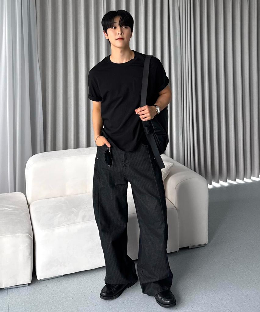 HYOJI 26 Ss Semi-Crop Pocket Round Short Sleeve T-Shirt (4 Colors)