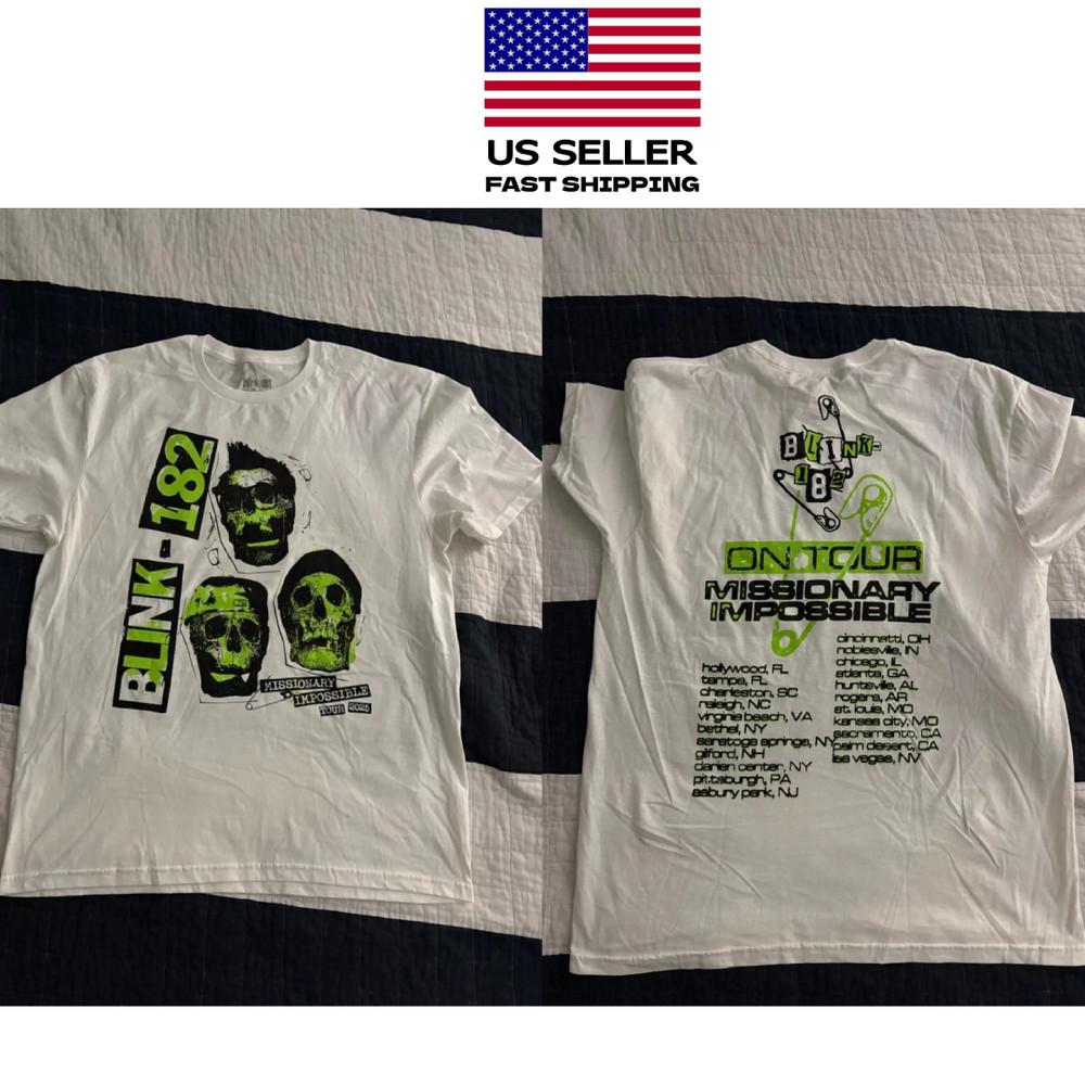 Новая футболка унисекс Blink 182 Missionary Impossible Tour 2025, все размеры, репринт