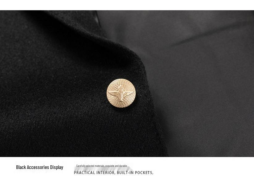 Мужской весенне-осенний костюм из кашемировой шерсти: Короткий повседневный блейзер и формальное пальто