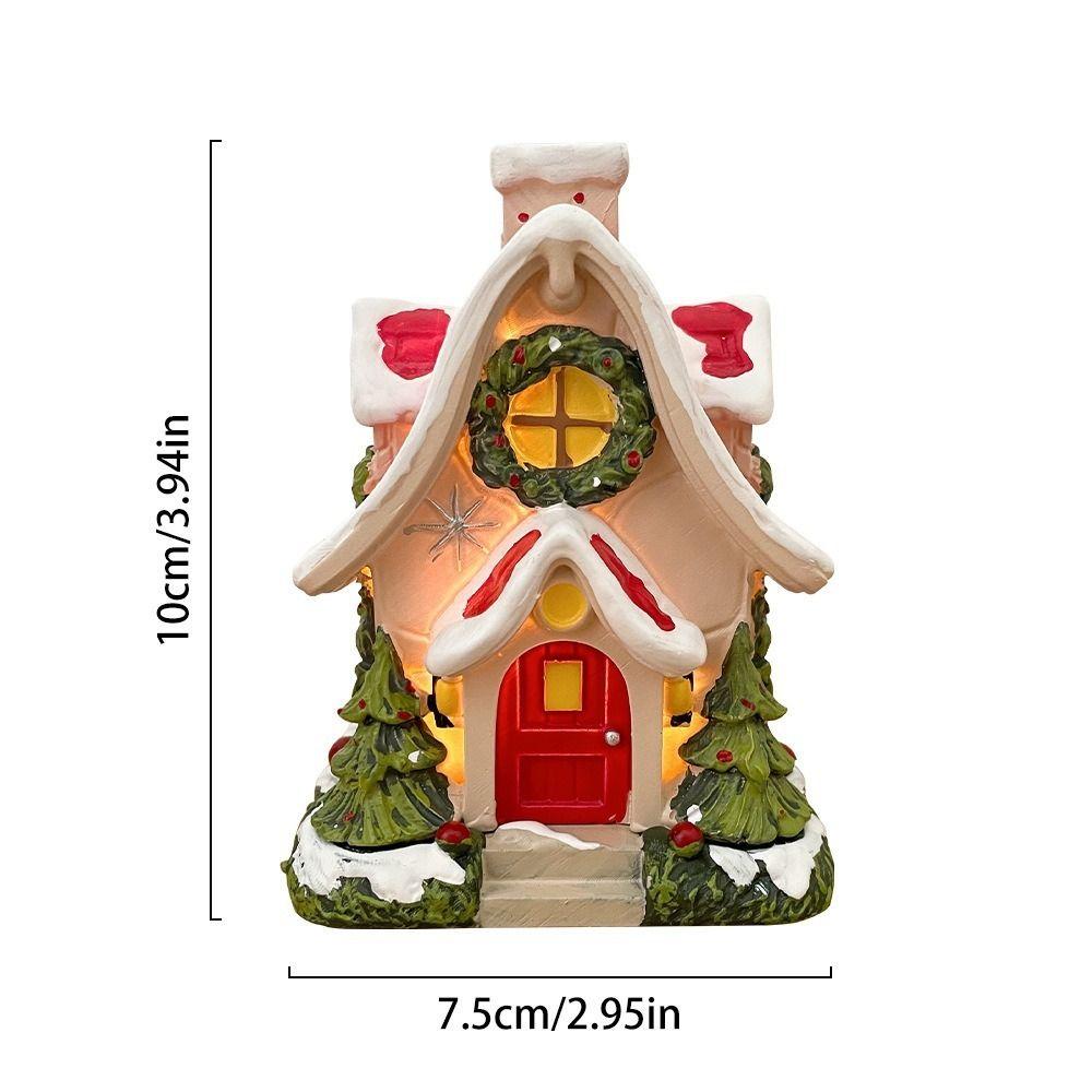 Christmas Outdoor Decorations Resin Micro Landscape Craft New Snow House Ornaments