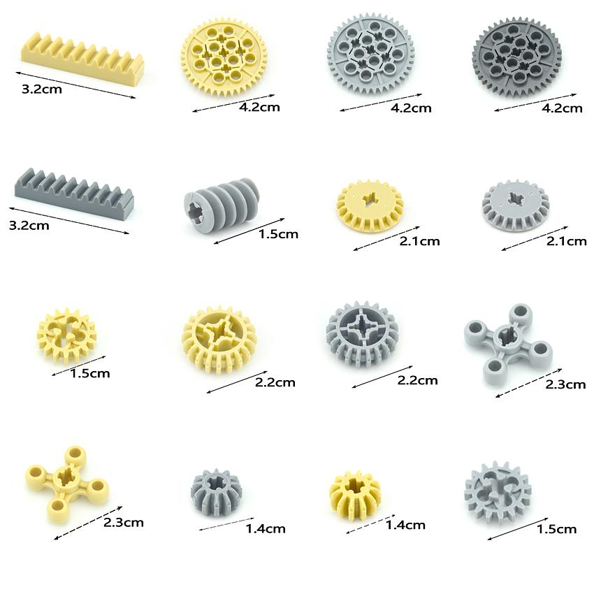 Технические детали: Червячная рейка, Ось, Классический дифференциал, MOC Модель вагона поезда, Крана, DIY Строительные блоки, Игрушки 32494
