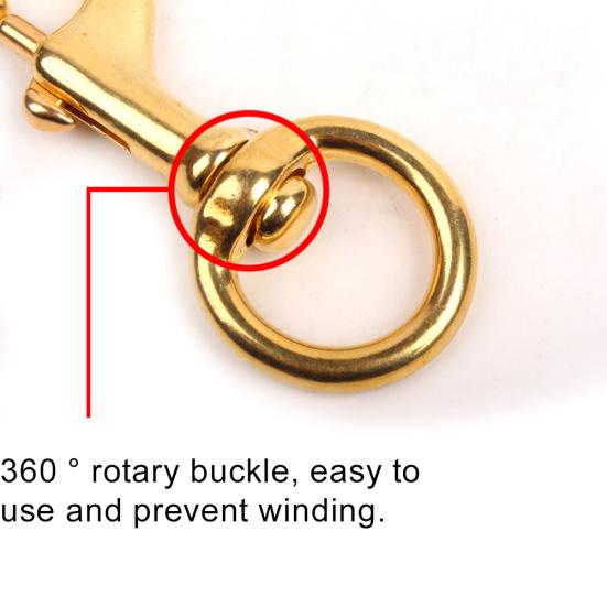 Латунный поворотный одинарный поворотный проушина для тягового каната для домашних животных, болт для дайвинга, пряжка с карабином